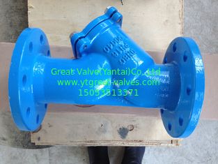 DIN y strainer flanged ends